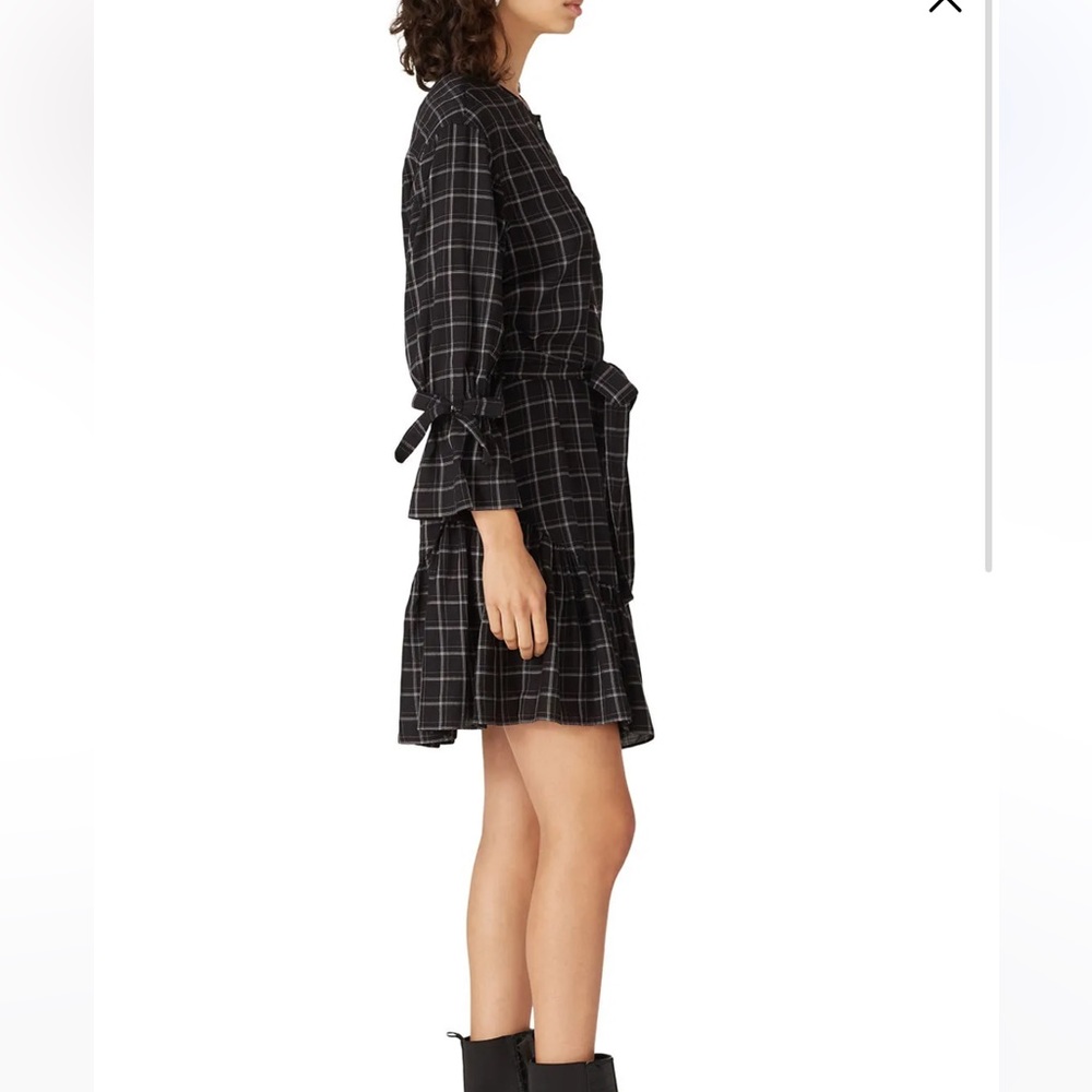 La Vie Rebecca Taylor long sleeve paid dress XS nwt dress great for fall - Picture 3 of 9